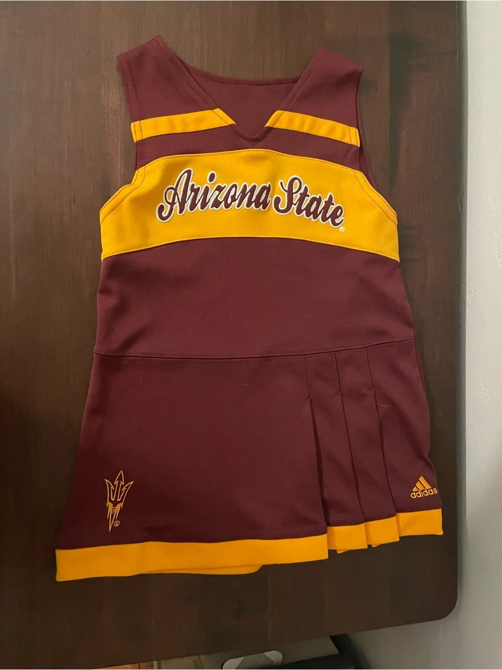 adidas Arizona State Kids Maroon & Gold Cheer Dress